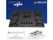 ANAFE ATLAS DE 5 HORNALLAS A GAS !! NUEVOS CON GARANTIA !! DELIVERY SIN COSTO !!