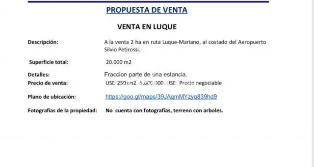 LUQUE – AEROPUERTO: EXCEPCIONALES OPCIONES – 7 HAS + 2 HAS P DESARROLLOS VARIOS. — foto 2