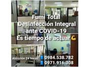 FUMIGACIÓN Y DESINFECCION INTEGRAL PROFESIONAL ANTE COVID19 , ATENCIÓN 24 HORAS!!!!!