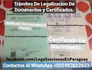 LEGALIZACIONES EN PARAGUAY - TRAMITES DE DOCUMENTOS Y LEGALIZACIONES