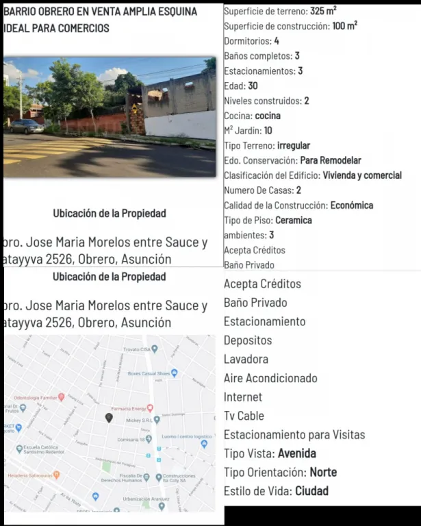VENDO PROPIEDAD A REFACCIONAR BARRIO OBRERO — foto 2