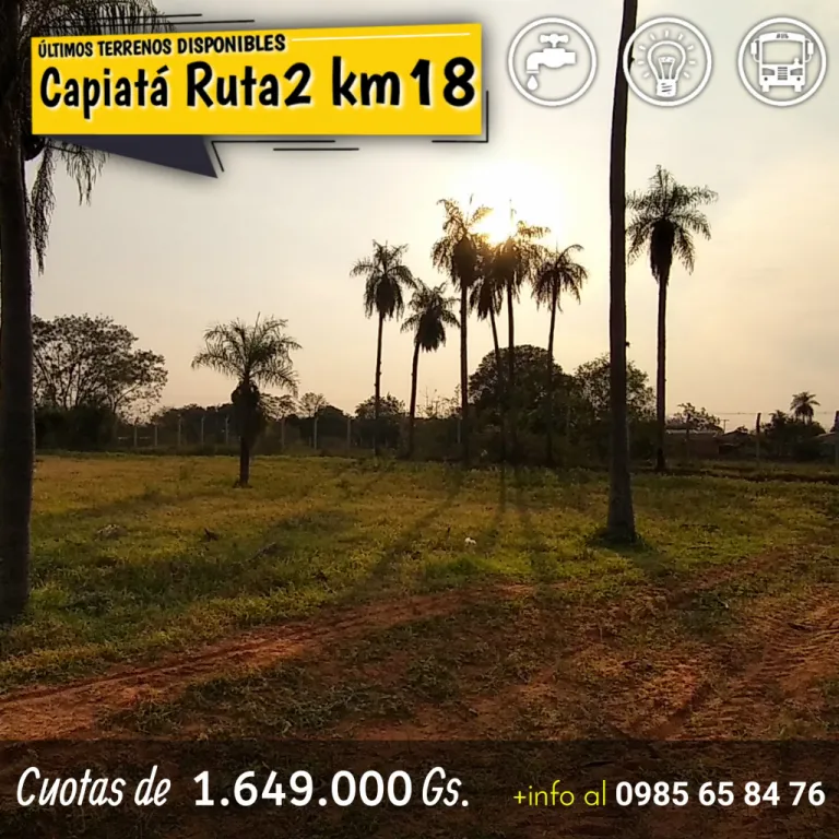 REMATAMOS TERRENOS A CUOTAS CORRIDAS EN CAPIATÁ RUTA2 KM18 — foto 2