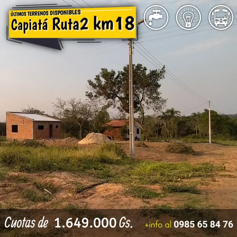 REMATAMOS TERRENOS A CUOTAS CORRIDAS EN CAPIATÁ RUTA2 KM18 — foto 3