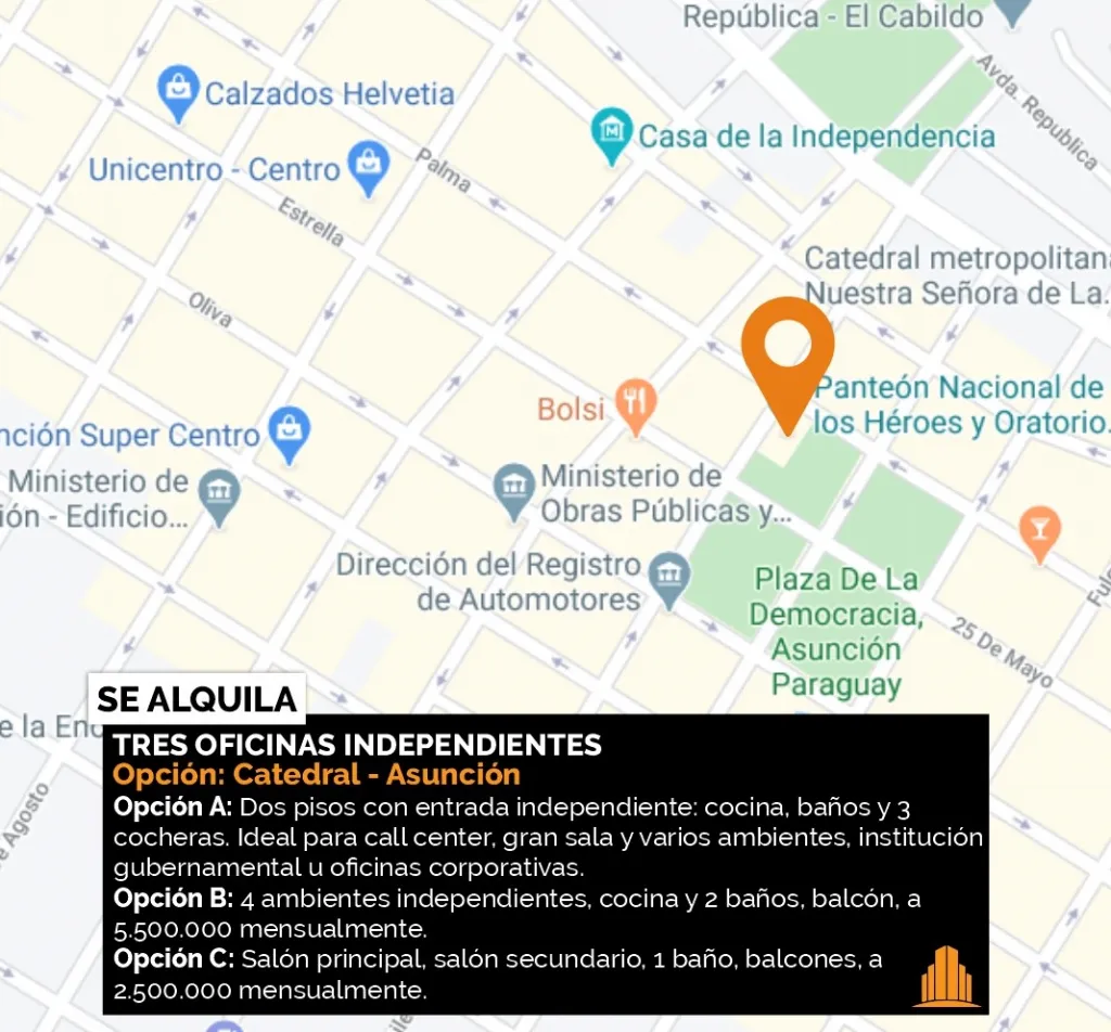 3 Oficinas independientes en edificio en el Centro de Asunción — foto 2