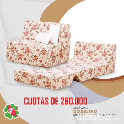 Colchones Trebol - Módulo - Sofá Cama Elaborado con espuma flexible de alta  densidad D-35 con forro de tela; especialmente diseñado para uso como cama  y sofá.