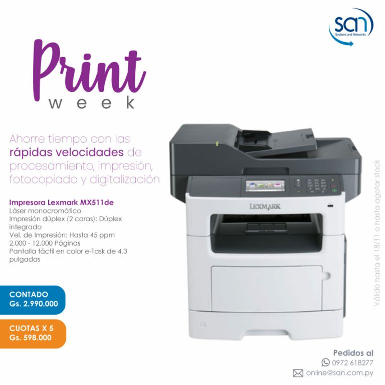 Impresora Lexmark MX511de #1718596 | Clasipar.com en Paraguay