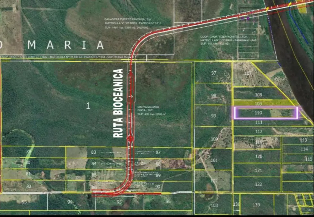 CARMELO PERALTA – S RIO PARAGUAY: UBICACIÓN PORTUARIA – 15 HECTAREAS A 10.000 USD HA. — foto 2