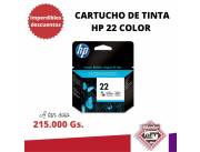 Cartucho de tinta HP 22 color original a precio de costo!
