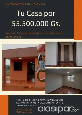 CONSTRUCCION DE CASAS - MINIMALISTA #83004  en Paraguay