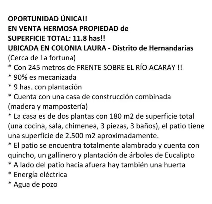 Vendo propiedad en Hermandarias — foto 2