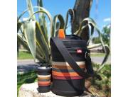 Termo forrado - Luk termolar Negro con lineas de colores