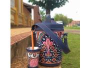 Termo forrado - LUK TERMOLAR ESTAMPADO FLORAL AZUL MARINO