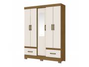 ROPERO B60 5 PUERTAS CON ESPEJO BRIZ NATURE WHITE ABBA