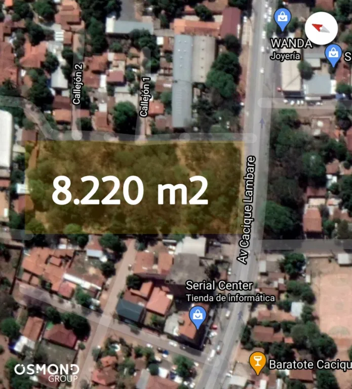 Terreno con 8.220 m2 sobre Cacique de Lambaré A metros de la Avenida Fernando de la Mora — foto 2
