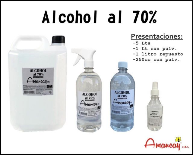 Productos de Limpieza - FABRICAMOS Y VENDEMOS ALCOHOL AL 70% AMANCAY