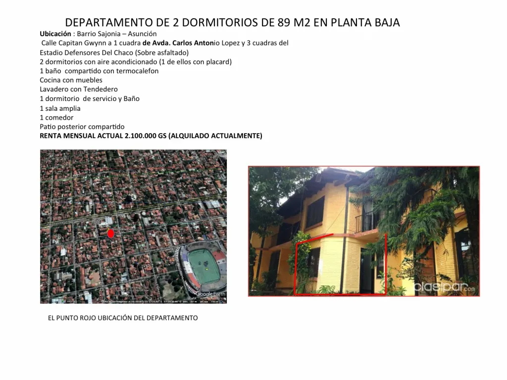 VENDO Departamento 2 DORMITORIOS Sajonia 4 cuadras ESTADIO DEFENSORES DEL CHACO — foto 3
