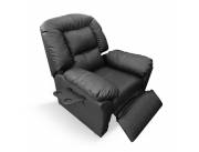 POLTRONA ECOLEATHER RECLINABLE SISTEMA DE EMPUJE NEGRO (745)