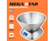 BALANZA DIGITAL DE COCINA MEGA STAR (BC5) 5.5 KG