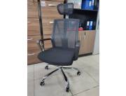 SILLA GIRATORIA TELA MESH CON CABEZAL