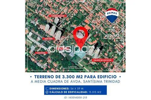 AMPLIO TERRENO DE 3.300 M2 PARA EDIFICIO - ZONA LUMENSANTÍSIMA TRINIDAD Precio: 2, — foto 2