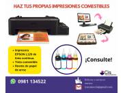 Impresora para uso Comestible Papel de Arroz mas tintas