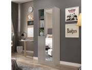 MULTIUSO ZAPATERA LINCE VISAO TAUPE ABBA / ROPERO 2 PUERTAS CON ESPEJO