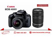 Cámara Canon EOS 4000D Kit 18-55mm + 55-250mm. COMBO. Adquirilo en cuotas