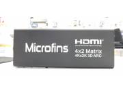 HDMI MATRIX 4X2 ARC MHL 4KX2K 3D MICROFINS
