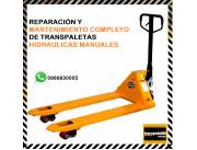 Reparación y mantenimiento de Transpaletas hidráulicas manuales/ zorras hidráulicas/