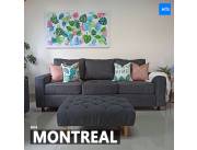 Sofa Montreal 3 Lugares Negro