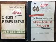Vendo libros crisis y respuestas y Anastacio Somoza
