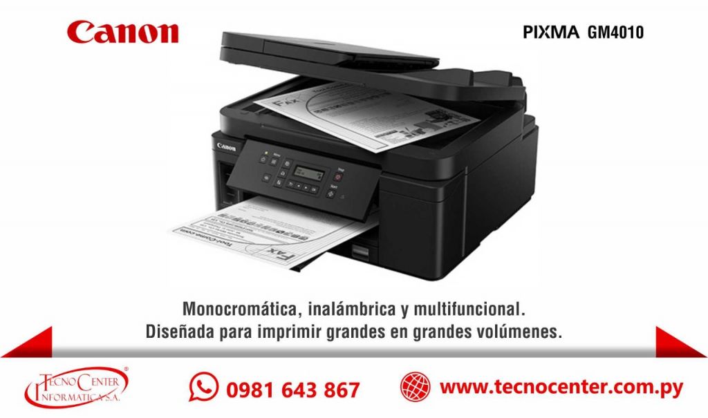 Impresora Multifunción Monocromática Canon Pixma GM4010. Adquirila en  cuotas #1845805 | Clasipar.com en Paraguay