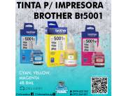 TINTA PARA IMPRESORA BROTHER BT5001 Cyan, Yellow, Magenta.