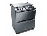 COCINA WHIRLPOOL 5H INOX DOBLE HORNO WFD5NARRUW W453