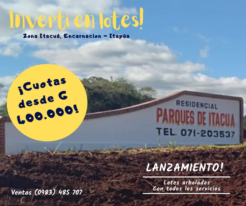 TU LOTE SOÑADO CON VISTA AL PARANA - ENC - ITAPUA, zona Itacua — foto 3