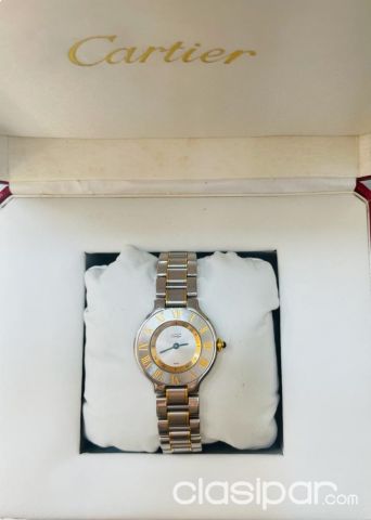 Relojes - Joyas - Accesorios - Joyeria Resplandor vende: CARTIER SIGLO XXI ACERO Y ORO con caja y papeles originales