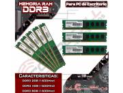 Memoria RAM para PC de Escritorio - RAM DDR3 1600Mhz