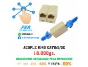 ACOPLE EXTENSOR RJ45 HEMBRA A RJ45 HEMBRA