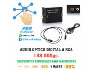 CONVERSOR AUDIO DIGITAL OPTICO COAXIAL A RCA