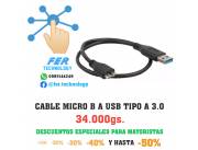 CABLE MICRO-B MACHO A USB TIPO A 3.0