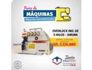 Overlock Industrial de 5 hilos Marca Siruba Procedencia Taiwan