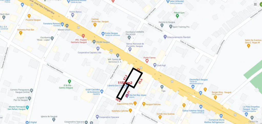Terreno en Itaugúa Centro sobre Ruta 2 en ubicación estratégica con salida a 2 calles — foto 2