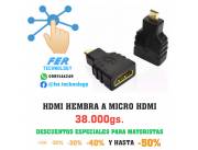 ADAPTADOR MICRO HDMI A HDMI HEMBRA