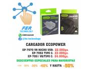 CARGADOR ECOPOWER PARA CELULAR