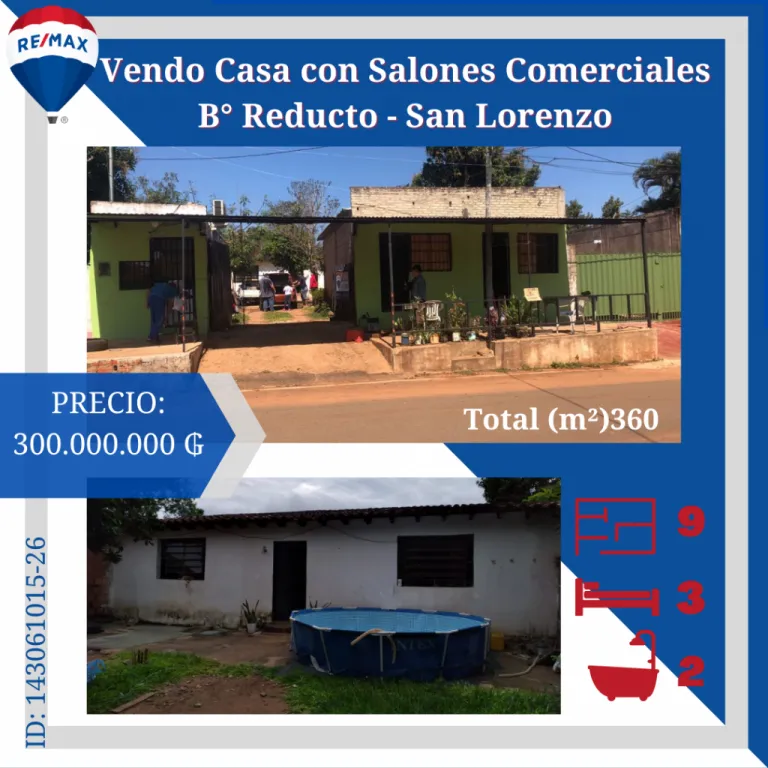 En Venta Casa con Salones Comerciales B° Reducto — foto 2