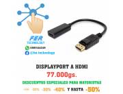 CONVERSOR DISPLAYPORT A HDMI