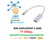CONVERSOR MINI DISPLAYPORT (THUNDERBOLT) A HDMI
