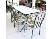JUEGO DE COMEDOR 6 SILLAS CON MESA DE FORMICA (2272)