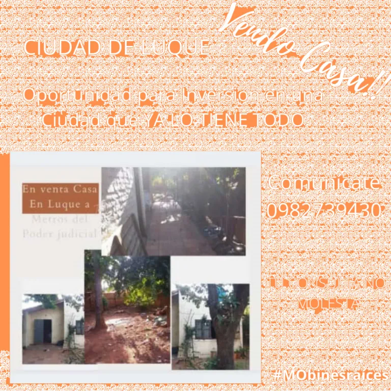 VENDO CASA CIUDAD DE LUQUE — foto 2