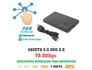 GAVETA USB 3.0 PARA DISCO DURO 2.5